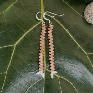 Shell Earrings Kahelelani Shell Earrings Hawaiian Shell Jewelry Shells Niihau Shell Niihau Earrings Kauai Niihau Shell Earrings Rare Shells image 2