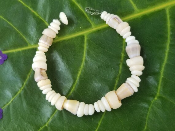 Puka Shell Bracelet Hawaiian Puka Shell Jewelry Puka Shells - Beach Bracelet Kauai Puka Shell Bracelet Island Seashell Jewelry- Eco Friendly