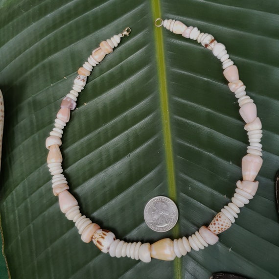 Puka Shell Necklace Puka Shell Lei Kauai Puka Shell Jewelry Rare Shells Kauai Made Hawaiian Style Gathered Eco Freindly Collected Shells