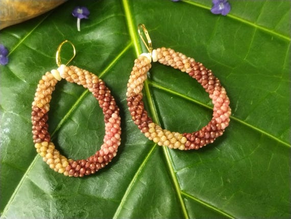 Kahelelani Shell Earrings Puka Shell Earrings Island Authentic Kauai Jewelry-Eco Freindly Collected-Island Stlye Earrings Hoop earrings