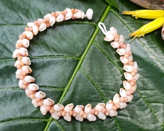 Muschel-Armband Helicia Kahelelani Muschel-Armband Traditioneller Hawaii-Muschel-Schmuck Umweltfreundliche gesammelte seltene Muscheln Kahelelani-Muscheln