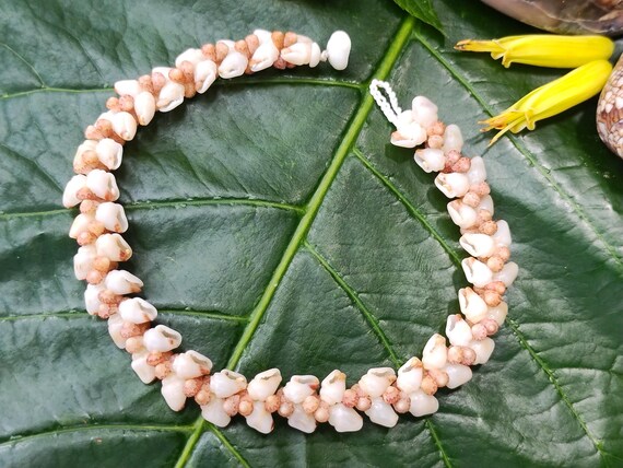Shell Bracelet Heleconia Kahelelani Shell Bracelet Traditional Hawaii Shell Jewelry Eco-Friendly Collected Rare Shells Kahelelani Shells