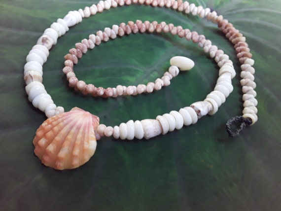 Sunrise Shell Lei Kauai Kahelelani Shell Lei Hawaii Shells Beach Jewelry Eco-Friendly Collected Rare Shells Island Mermaid Sunrise Shell
