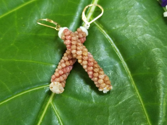 Shell Earrings Kahelelani Shell Earrings Hawaiian Shell Jewelry Kauai Eco Friendly Collected Kauai Shells Island Jewelry Beach Earrings