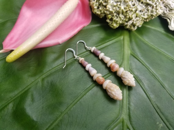 Shell Earrings Puka Shell Earrings Hawaii Shell Jewelry Kauai Shells Eco Friendly Collected Shells Kauai Shells Island Jewelry Rare Shells