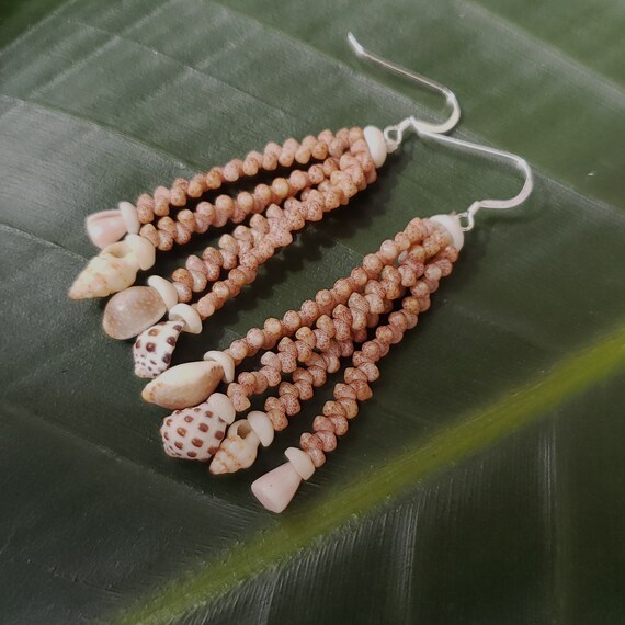 Kahelelani Shell Shell Earrings Puka Shell Earrings Hawaii Shell Jewelry Island Earrings Niihau Shell Niihau Shell Earrings Kahelelani Shell