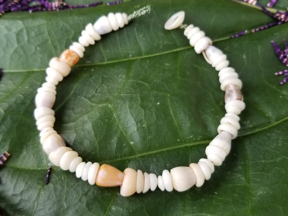 Puka Shell Bracelet Hawaiian Puka Shell Jewelry Puka Shells - Beach Bracelet Kauai Puka Shell Bracelet Island Seashell Jewelry- Eco Friendly