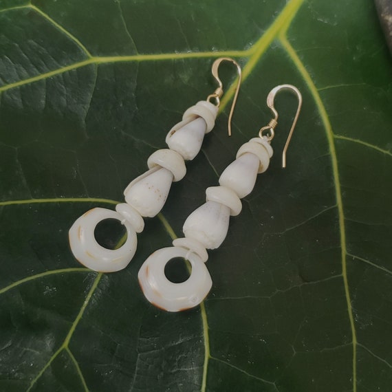 Puka Shell Earrings Hawaiian Style Jewelry  Kauai Mermaids Earrings Puka Shell Jewelry Puka Shell Earrings Hawaii Shell Jewelry Puka Shells