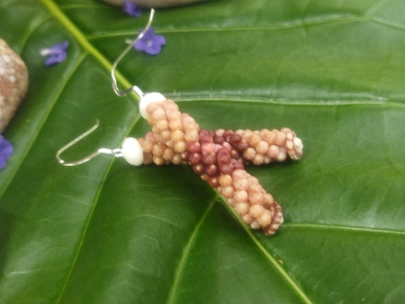 Kahelelani Shell Earrings: Kahelelani Shells, Sundail Shells, Puka Shells, Sterling Silver, 50lb Nylon String, Hawaiian Shell Jewelry, Kauai