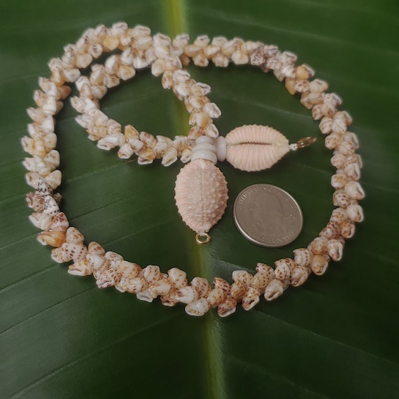 Shell Necklace Kauai Momi Shell Lei Momi Necklace Rare Momi Shell Necklace Traditional Hawaiian Jewelry Art Jewelry Momi Shell Lei