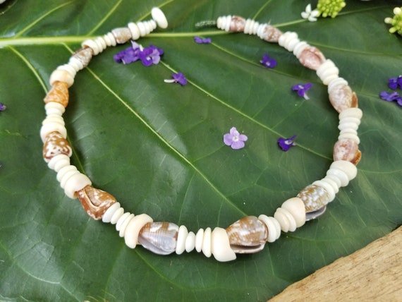 Puka Shell Necklace Puka Shell Lei Kauai Puka Shell Jewelry Rare Shells Kauai Made Hawaiian Style Gathered Eco Freindly Collected Shells