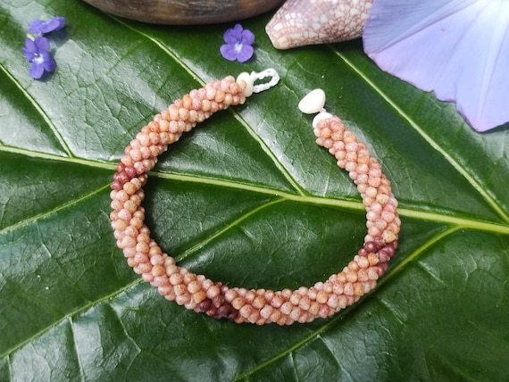 Kahelelani Shell Bracelet Kauai Beach Jewelry Kauai Shells Rare Kauai Made Hawaiian Style-Eco Freindly Gathered Shell Jewelry Rare Shells