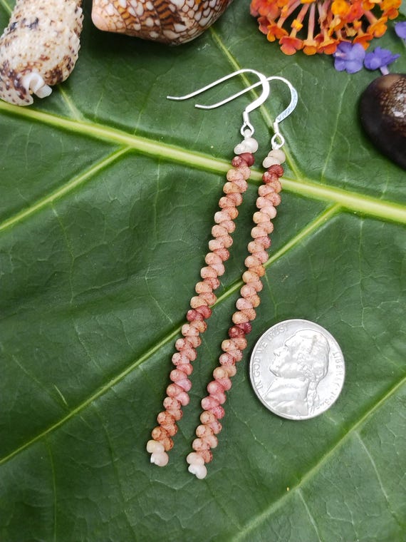 Shell Earrings Kahelelani Shell Earrings Hawaiian Shell Jewelry Kauai Eco Friendly Collected Kauai Shells Island Jewelry Beach Earrings