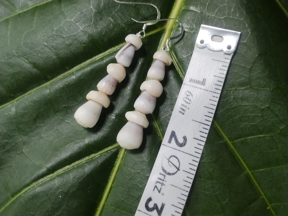 Puka Shell Earrings Kauai Beach Earrings Kauai Beach Jewelry Eco Friendly Collected Shells Mermaids Tears Surfer Puka Shell Earrings