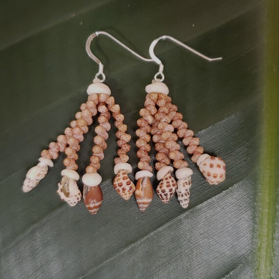 Kahelelani Shell Shell Earrings Puka Shell Earrings Hawaii Shell Jewelry Island Earrings Niihau Shell Niihau Shell Earrings Kahelelani Shell
