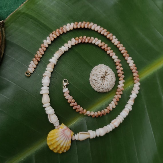 Sunrise Shell Lei Kauai Kahelelani Shell Lei Hawaii Shells Beach Jewelry Eco-Friendly Collected Rare Shells Island Mermaid Sunrise Shell