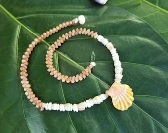 ニイハウ シェル レイ: サンライズ シェル ネックレス、ライキ シェル