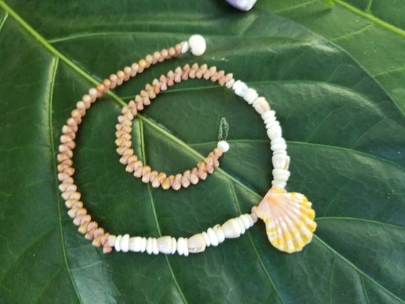 Sunrise Shell Lei Kauai Kahelelani Shell Lei Hawaii Shells Beach Jewelry Eco-Friendly Collected Rare Shells Island Mermaid Sunrise Shell