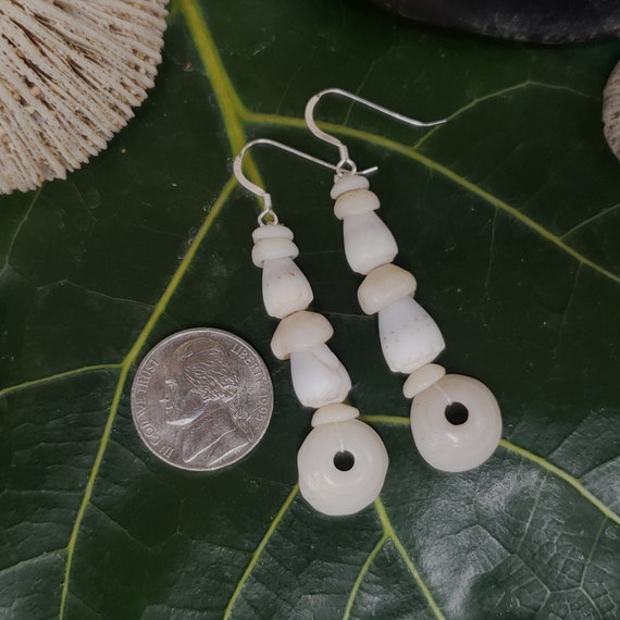Puka Shell Earrings Hawaiian Style Jewelry  Kauai Mermaids Earrings Puka Shell Jewelry Puka Shell Earrings Hawaii Shell Jewelry Puka Shells