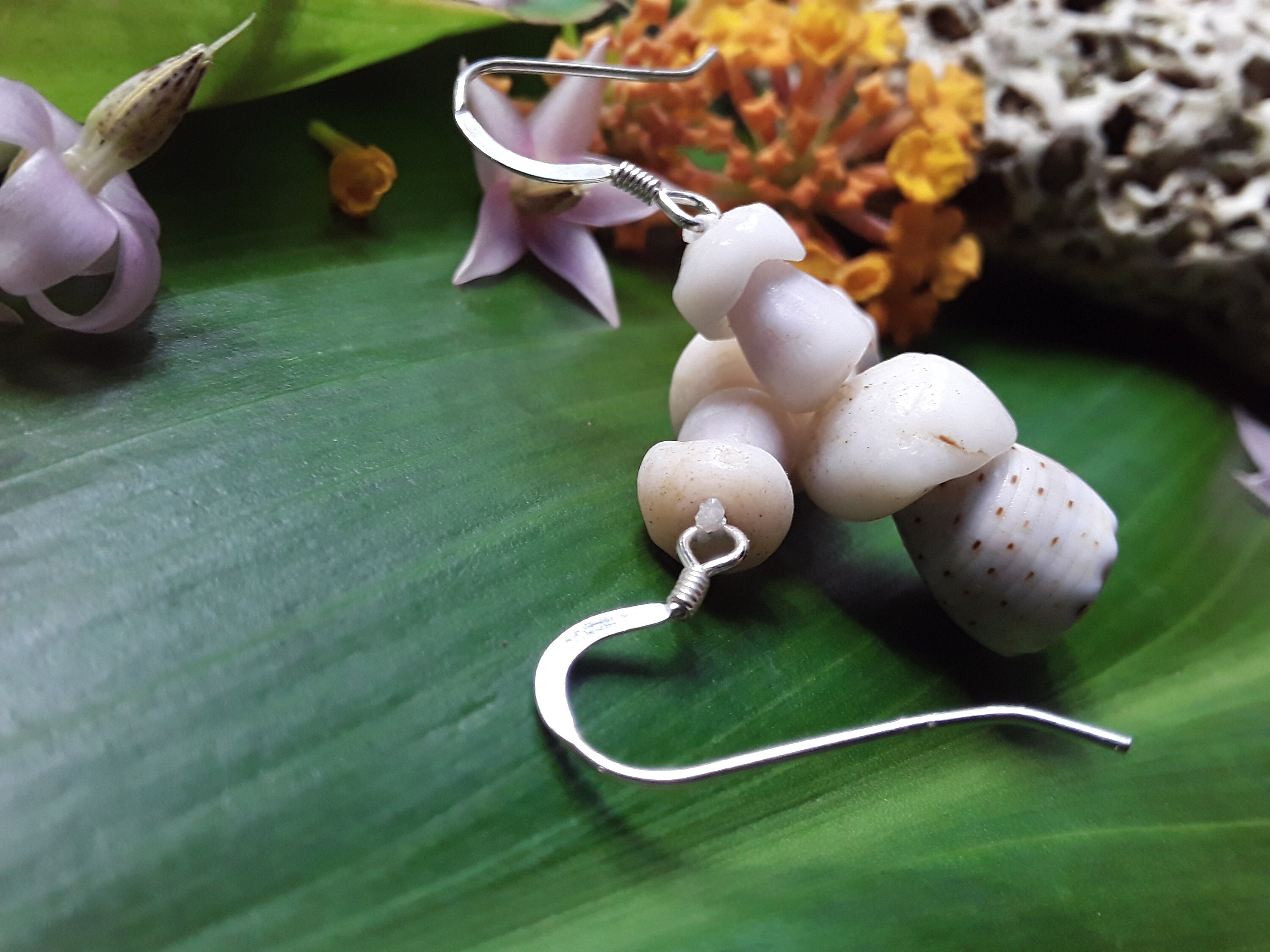 Puka Shell Earrings Hawaiian Style Jewelry Eco Friendly Etsy
