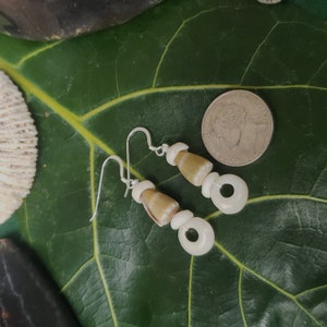 Puka Muschel Ohrringe: Echtsilber Hawaii Schmuck