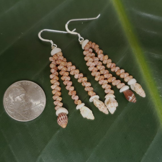 Kahelelani Shell Shell Earrings Puka Shell Earrings Hawaii Shell Jewelry Island Earrings Niihau Shell Niihau Shell Earrings Kahelelani Shell