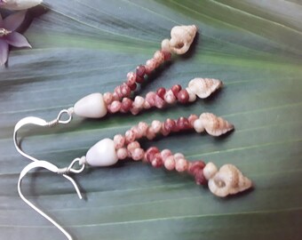 Kahelelani Shell Earrings Shell Earrings Shell Jewelry Hawaii Shell Kauai Niihau Shell Niihau Shell Earrings Niihau Shell Jewelry Kauai