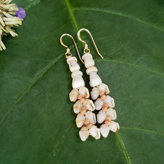 Shell Earrings: Dwarf Cone Shells, Puka Shells, Momi Shells, Kahelelani Shells, 14kt Gold Filled