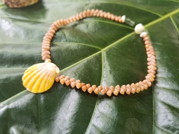 Kahelelani Shell Anklet Sunrise Shell Anklet Puka Shell Kahelelani Shell  Anklet Natural Shell Jewelry Hawaii Jewelry Kauai Kahelelani Shell