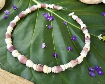 Puka Shell Necklace Puka Shell Lei Kauai Puka Shell Jewelry Rare Shells Kauai Handmade Hawaiian Style Gathered Eco Freindly Collected Shells