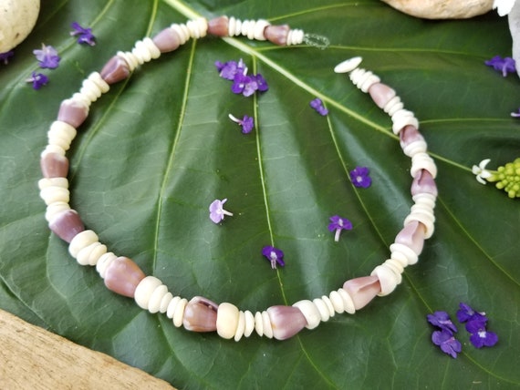 Puka Shell Necklace Puka Shell Lei Kauai Puka Shell Jewelry Rare Shells Kauai Handmade Hawaiian Style Gathered Eco Freindly Collected Shells
