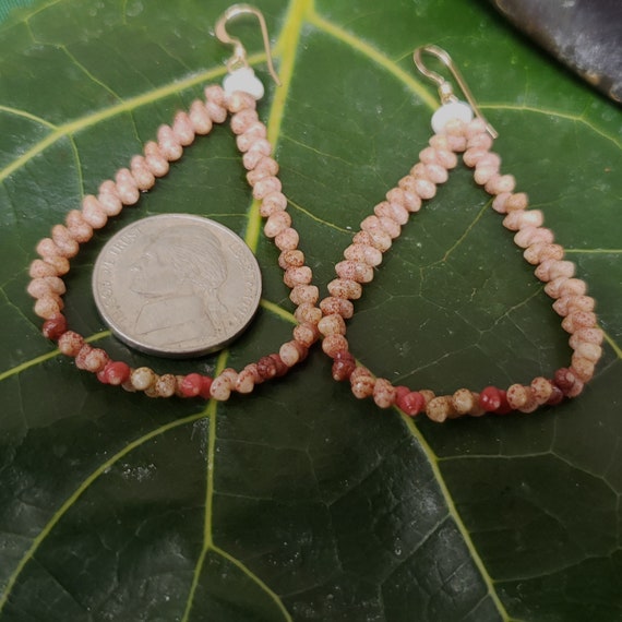 Seashell Earrings Kauai Kahelelani Earrings Hoop Earrings Authentic Kauai Kahalelani Shells Jewelry Hoop Earrings Kahelelani Niihau Shell
