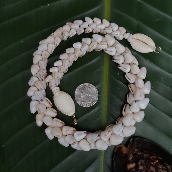 Puka Shell Necklace Puka Shell Lei Kauai Puka Shell Jewelry Rare Shells Kauai Made Hawaiian Style Gathered Eco Freindly Collected Shells