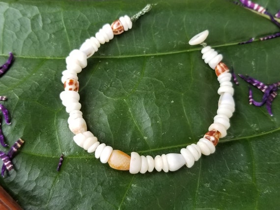 Puka Shell Bracelet Hawaiian Puka Shell Jewelry Puka Shells - Beach Bracelet Kauai Puka Shell Bracelet Island Seashell Jewelry- Eco Friendly