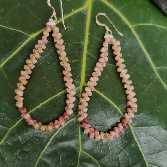 Seashell Earrings Kauai Kahelelani Earrings Hoop Earrings Authentic Kauai Kahalelani Shells Jewelry Hoop Earrings Kahelelani Niihau Shell
