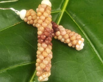 Kahelelani Shell Earrings: Kahelelani Shells, Sundail Shells, Puka Shells, Sterling Silver, 50lb Nylon String, Hawaiian Shell Jewelry, Kauai