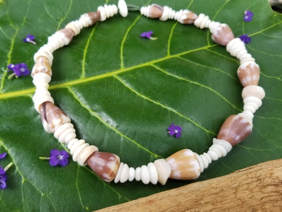 Puka Shell Necklace Puka Shell Lei Kauai Puka Shell Jewelry Rare Shells Kauai Made Hawaiian Style Gathered Eco Freindly Collected Shells