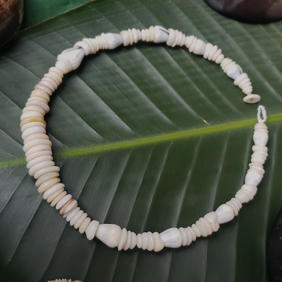 Puka Shell Necklace Puka Shell Lei Kauai Puka Shell Jewelry Rare Shells Kauai Made Hawaiian Style Gathered Eco Freindly Collected Shells