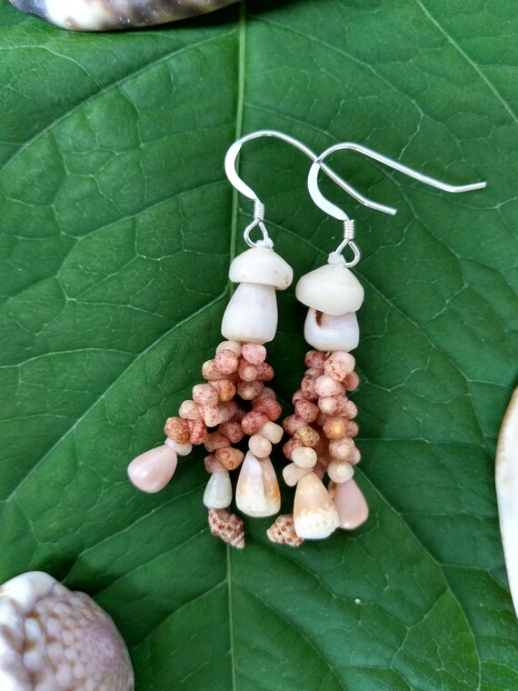 Kahelelani Shell Earrings Cone Shell Earrings Hawaii Puka Shell Jewelry Kauai Eco Friendly Collected Kauai Shells Island Jewelry Kahelelani