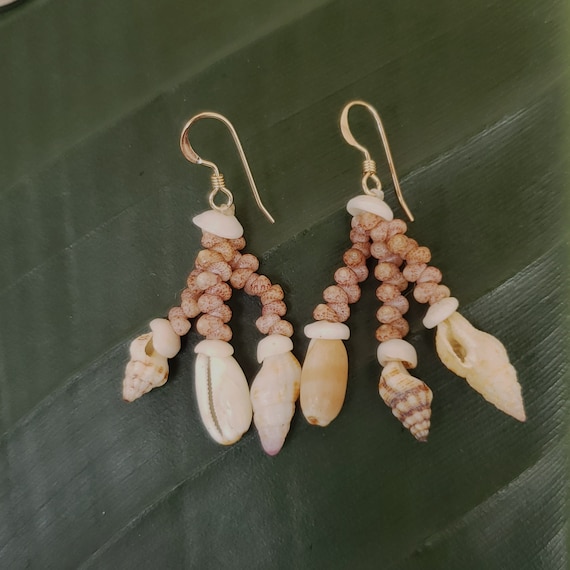 Kahelelani Shell Shell Earrings Puka Shell Earrings Hawaii Shell Jewelry Island Earrings Niihau Shell Niihau Shell Earrings Kahelelani Shell