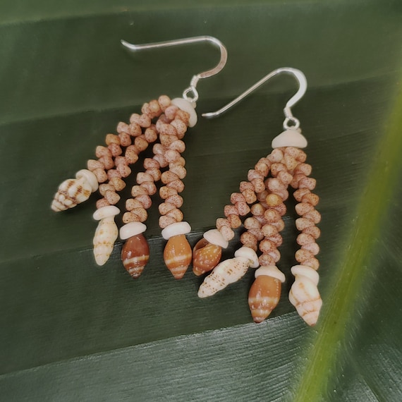 Kahelelani Shell Shell Earrings Puka Shell Earrings Hawaii Shell Jewelry Island Earrings Niihau Shell Niihau Shell Earrings Kahelelani Shell
