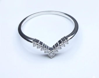 Customized Pure Gold 9k Ring (White) Engagement Pretty Ring Wedding Party
