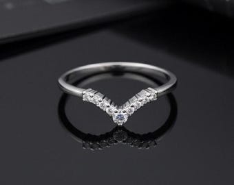 Customized Pure Gold 9k Ring (White) Engagement Pretty Ring Wedding Party