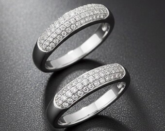 Classic Customized Pure Gold 9k Ring (White) Engagement Pretty Ring Party Function