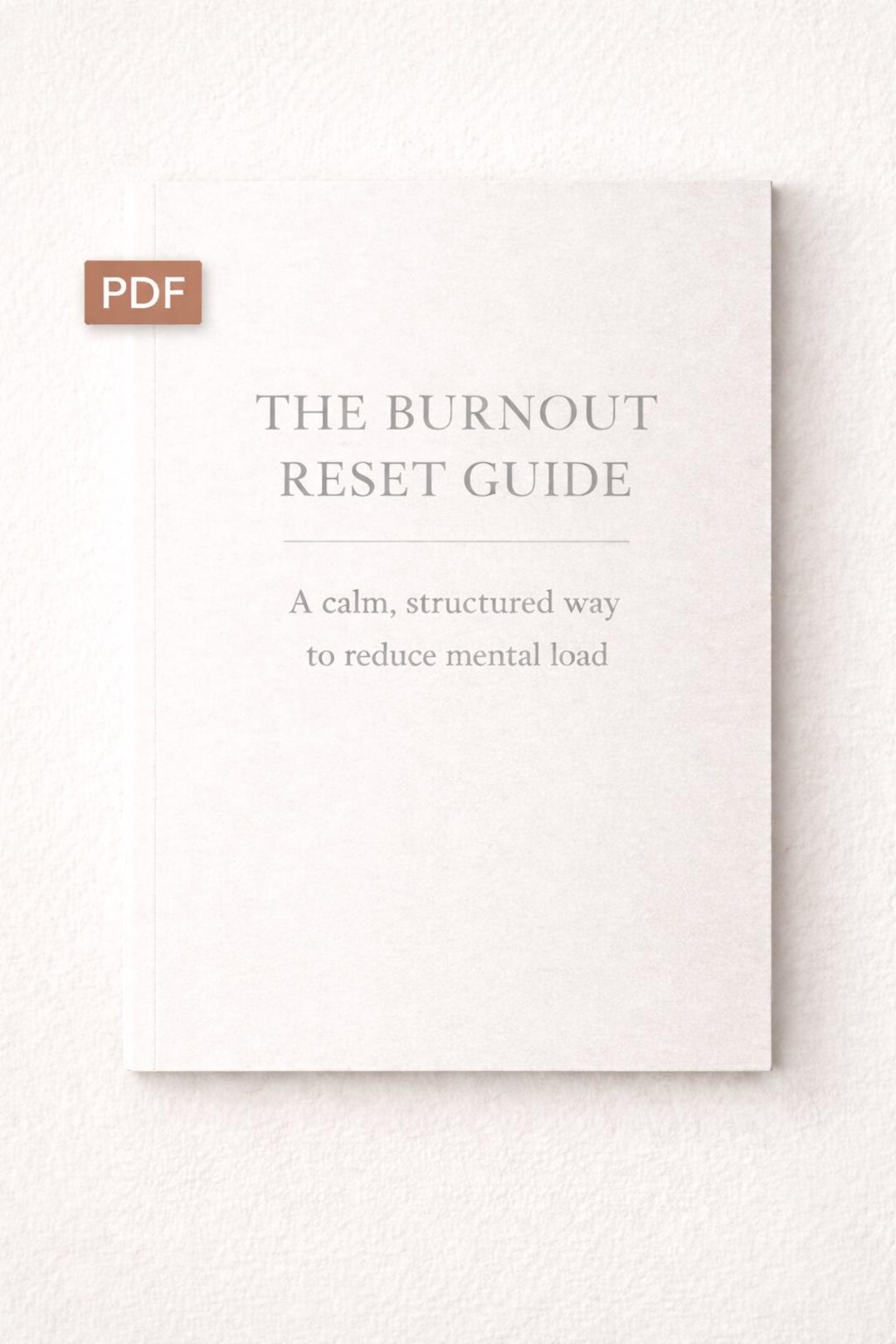 20 Page Burnout Reset Guide for Emotional Exhaustion and Mental Load A ...