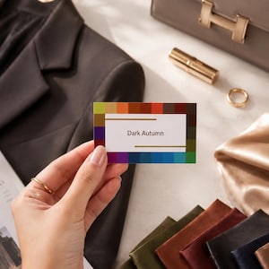 Dark Autumn Color Palette - Printable Swatch Card (DIY Personal Color Analysis)