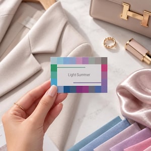 Muestrario de colores personal Light Summer - Análisis de color DIY (PDF imprimible)