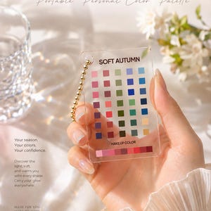 SOFT AUTUMN | Portable Colour Palette, Acrylic Colour watch |  Transparent Personal Color Analysis Kit