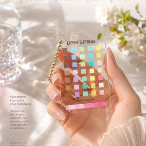 Light Spring | Portable Colour Palette, Acrylic Colour watch |  Transparent Personal Color Analysis Kit