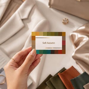 Paleta de colores suaves de otoño - Tarjeta de muestra imprimible (descarga digital)